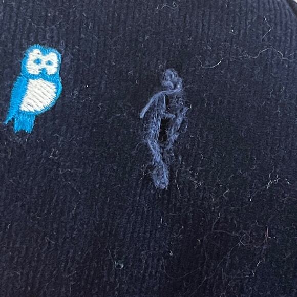 Talbots Corduroy Jeans Simply Flattering Owl Embroidery Navy Blue Women Size 16 - Picture 6 of 8